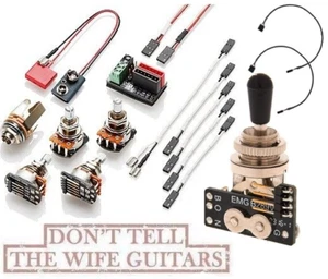 EMG Solderless Conversion Kit 1-2 Active Pickups Short Pots & B289 Black Toggle - Picture 1 of 6