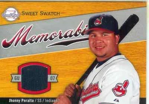 2007 Sweet Spot  Sweet  Jersey Swatch Jhonny Peralta  Indians - Picture 1 of 1