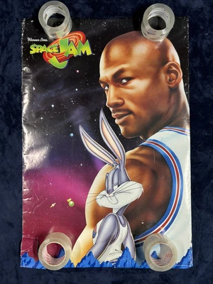 Vintage 1996 Michael Jordan Bugs Bunny Space Jam Poster 24 x 36 Original - Image 1 of 4