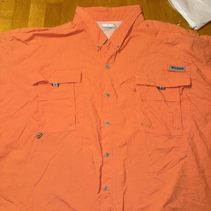 Columbia PFG Omni Shade Shirt Herren 5X belüftet Angeln orange B/D Kurzarm - Bild 1 von 7