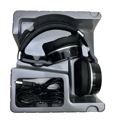 Nakamichi Wireless Headphones Black BTHP02 Bluetooth Mic - Image 1 of 4