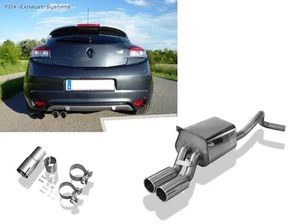 Scarico Sportivo Renault Megane 3 Berlina GT-Line 2x80mm Rotondo Arrotolato - Foto 1 di 12