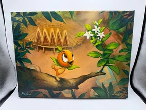 Disney Parks Rob Kaz orange Vogel "Think Orange" Galerie Verpackung Leinwand 12x16 - Bild 1 von 7
