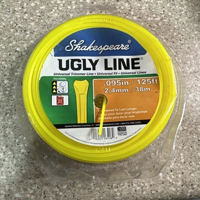 Shakespeare Ugly Line 125ft Spool 0.095” Spooled Tri-Edged Trimmer Line - Image 1 of 2