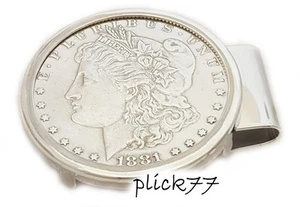 Morgan Silver Dollar Hinged Back Money Clip - Picture 1 of 2