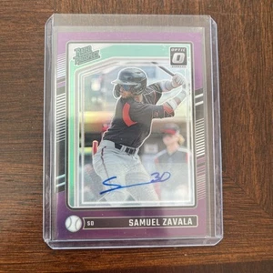 Samuel Zavala 2024 Panini Donruss Optic Rated Prospect Auto Purple Prizm #48/49 - Bild 1 von 2