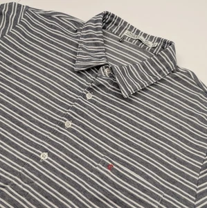 Criquet Top Shelf Players Shirt Mens 2XL Black White Striped Performance Golf - Picture 1 of 10