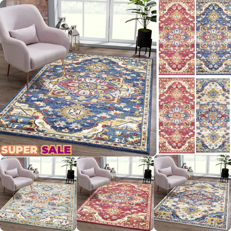 Traditional Large Rug Modern Hallway Runner Living Room Bedroom Carpet Mat - Image 1 of 4