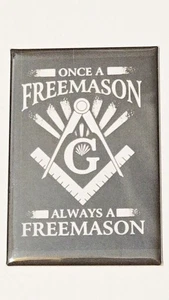 2x3 inch fridge magnets Once a Freemason - Picture 1 of 2