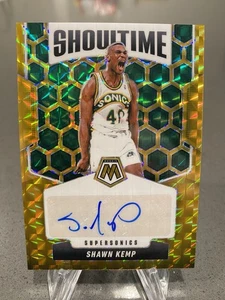 2024-25 Panini Mosaic Shawn Kemp #SS-KMP Gold Mosaic Auto /10 Supersonics - Picture 1 of 2