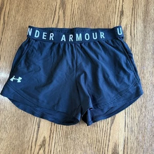 Under Armour Women's Loose Heat Gear Black Running Performance Shorts S - Picture 1 of 5
