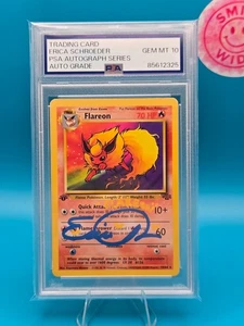 PSA Auto 10 - 1999 Pokemon, Flareon-Non Holo, 1st Ed, Erica Schroeder Autograph - Bild 1 von 2