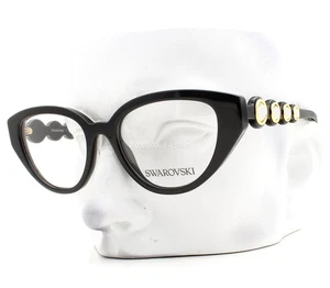 Swarovski Eyeglasses SK2024 1001 Glasses Gloss Black Clear Crystals 52mm No Case - Picture 1 of 9