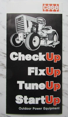 J.I. Case Lawn Garden Tractor Checkup Tuneup Service Check List Mini Brochure - Image 1 of 4