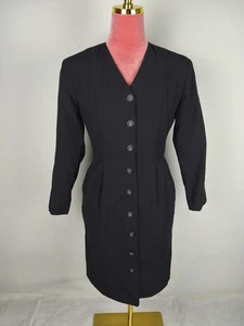 Kleid Jürgen Michaelsen Gr. (36/S) schwarz Blusenkleid Taschen Designer dress - Bild 1 von 9