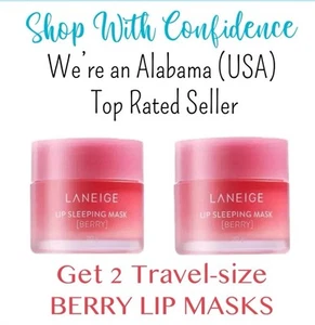 Laneige Lip Sleeping Mask ~ Berry 2/Bundle 0.7oz/20g ~ USA Seller No Tariffs - Picture 1 of 11