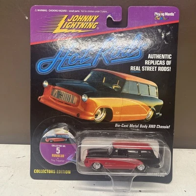 1997 Johnny Lightning 1960 AMC Rambler Wagon Street Rod Red & Black 1:43 Hot Rod - Image 1 of 4