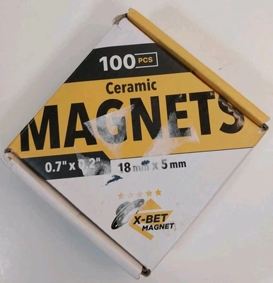 Lote de 95 Imanes Cerámicos X-Bet Redondos Artesanía Disco Multiuso 0.07" x 0.2" FUERTE Foto 1 de 4