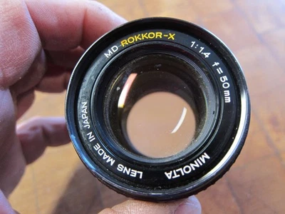 Lente Minolta MD Rokkor-X 50 mm 1:1,4 estado A+ para cámaras fotográficas Minolta Foto 1 de 4