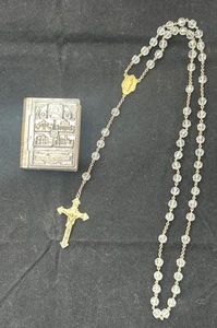 Ricordo DI Roma 1959-62 Rosary Case w/1/20 12k GF DI Roma Rosary Beads 20” - Picture 1 of 20