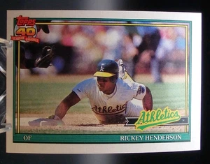 1991 Topps 40th Anniversary #670 Rickey Henderson NM - Picture 1 of 2