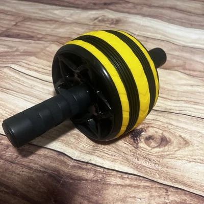 Rodillo Abdominal Entrenamiento Rueda Rodillo Amarillo Perfecto Equipo de Gimnasio Foto 1 de 4