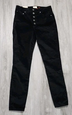 New Alice + Olivia Black High Rise Skinny Jeans Women's Size 28 AO.LA Velvet  - Image 1 of 4