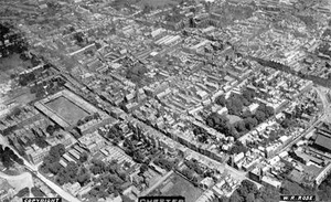 Chester Aerial View unused old postcard Avro Series - Picture 1 of 1