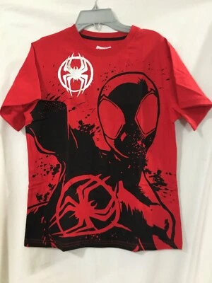 Nueva Camiseta Marvel Spider-Man Niño Miles Morales Gráfico Roja Talla 10/12 Foto 1 de 4