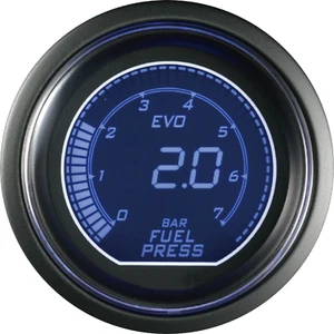 Medidor de presión de combustible digital EVO 52 mm 2-1/16" 0 ~ 7 BAR LCD azul y rojo - Imagen 1 de 9