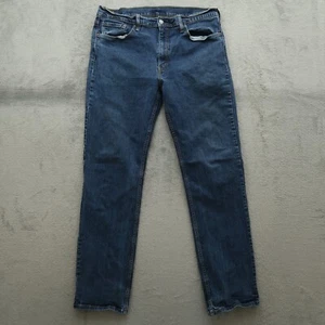 Levi's 514 Jeans Mens Size 38x34 Blue Classic Straight Flex Stretch Denim Dark - Picture 1 of 20