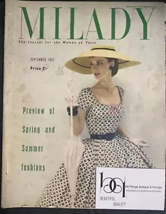Vintage MILADY Fashion Magazine From South Africa September 1957 Exc Condition - Picture 1 of 7