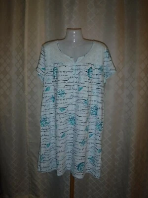 Camisa de dormir manga corta Croft & Barrow XL,L,M, multicolor 60% algodón 40% poliéster Foto 1 de 4