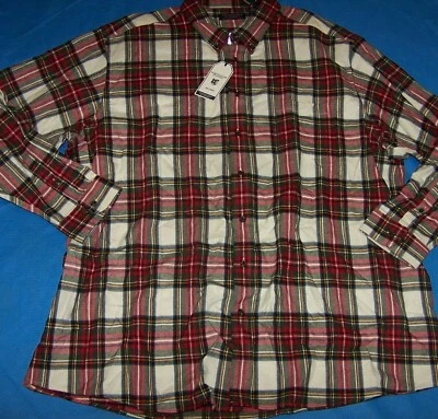 Camisa de franela portuguesa Roundtree & Yorke de manga larga para hombre talla 4XT (a cuadros) Foto 1 de 4