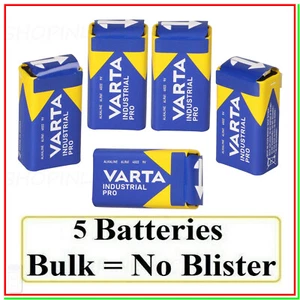 5 Batterie 9v VARTA Pile Transistor 9 volt 9 v block 6LR61 ID1604 6LF22 Bulk - Foto 1 di 6