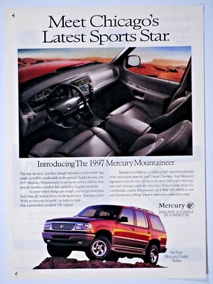 1997 Mercury Mountaineer Chicago Area Vintage Original Print Ad 8.5 x 11 - Image 1 of 2