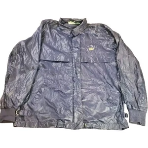 Retro Vintage Alligator Brand Jacket Windbreaker Size Medium Navy Blue - Picture 1 of 18