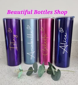 Großer personalisierter metallischer dünner Becher für heiße und kalte Getränke - Bild 1 von 4