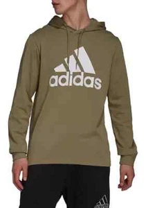 New Adidas LARGE green mens multisport cotton sweatshirt with an adjustable hood - Picture 1 of 3