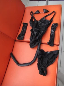 Disfraz Sexy Diablo Negro 5 piezas para mujer talla 1 de FLIRT CO. ¡COMO NUEVO NUNCA USADO! RARO - Imagen 1 de 4