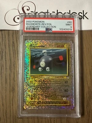 PSA 9 - Pokemon MAGNEMITE 80/110 Reverse Holo - LEGENDARY COLLECTION - Fireworks - Image 1 of 2