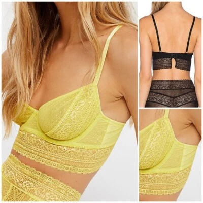 Женский бюстгальтер Free People Get Off My Cloud цитрусовый желтый новый с бирками 34DD - Изображение 1 из 4