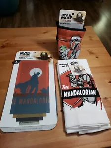 Star Wars The Mandalorian Kitchen Towels Drying Mat & Flexible Cutting Board NWT - Picture 1 of 8