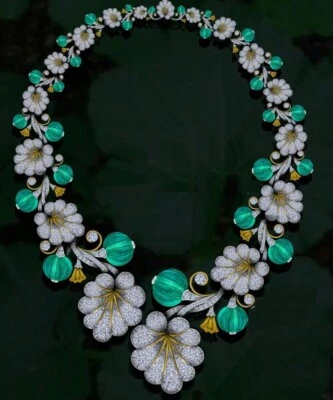 Statement Necklace Inspired by the Pumpkin Tree Flower 925 Sterling Silver - Image 1 of 4