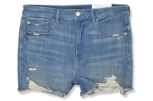 American Eagle Womens Authentic Blue Wash Jean Shortie Shorts, US 12 , 6421-9 - Picture 1 of 2