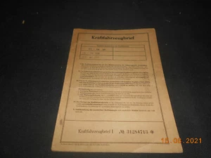KFZ-Brief Pappe Kraftfahrzeugbrief Fiat 1500 von 1966 - Picture 1 of 4