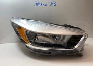 For 17-19 Ford Escape Halogen Black Headlight Passenger Side w/o LED DRL Signal - Picture 1 of 5
