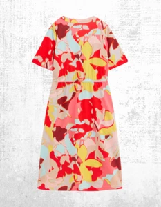 Ex White Stuff Women’s SS Linen Blend Dress in Orange PR (A Bit Defect) - Picture 1 of 7
