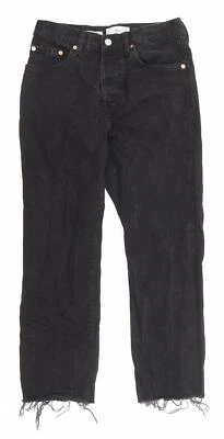 Mango Womens Black Cotton Blend Straight Jeans Size 12 L25 - Image 1 of 4