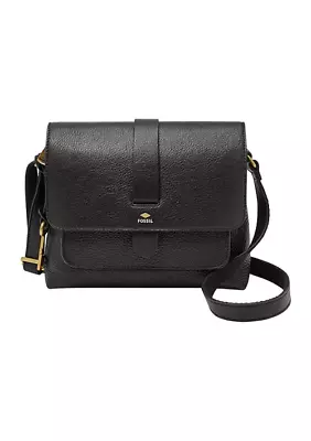 Fossil Kinley Small Leather Crossbody Bag, Black - NWT - Image 1 of 4